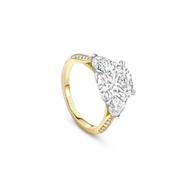 Petal Diamond Yellow Gold Engagement Ring
