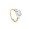 Petal Diamond Yellow Gold Engagement Ring