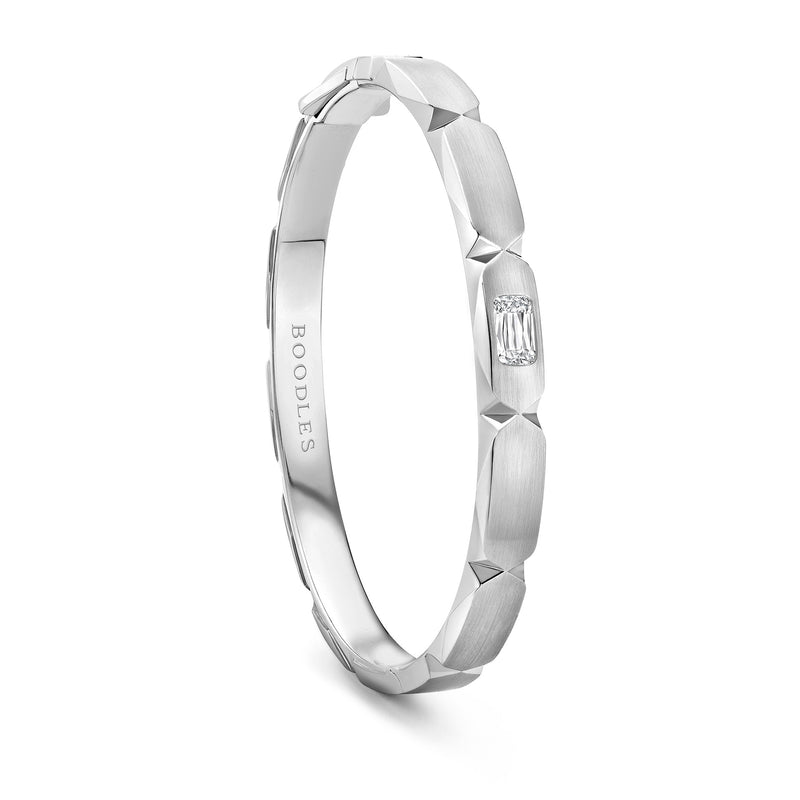 Manhattan Ashoka White Gold Bangle