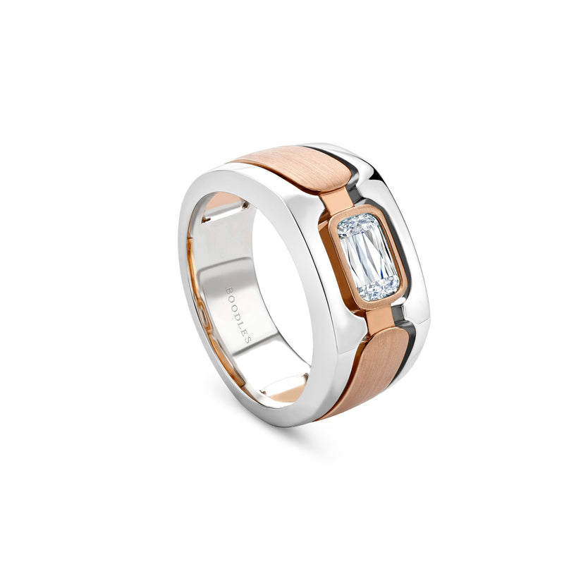 Manhattan Ashoka White and Rose Gold Ring