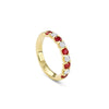 Classic Evermore Ruby Diamond Yellow Gold Eternity Ring