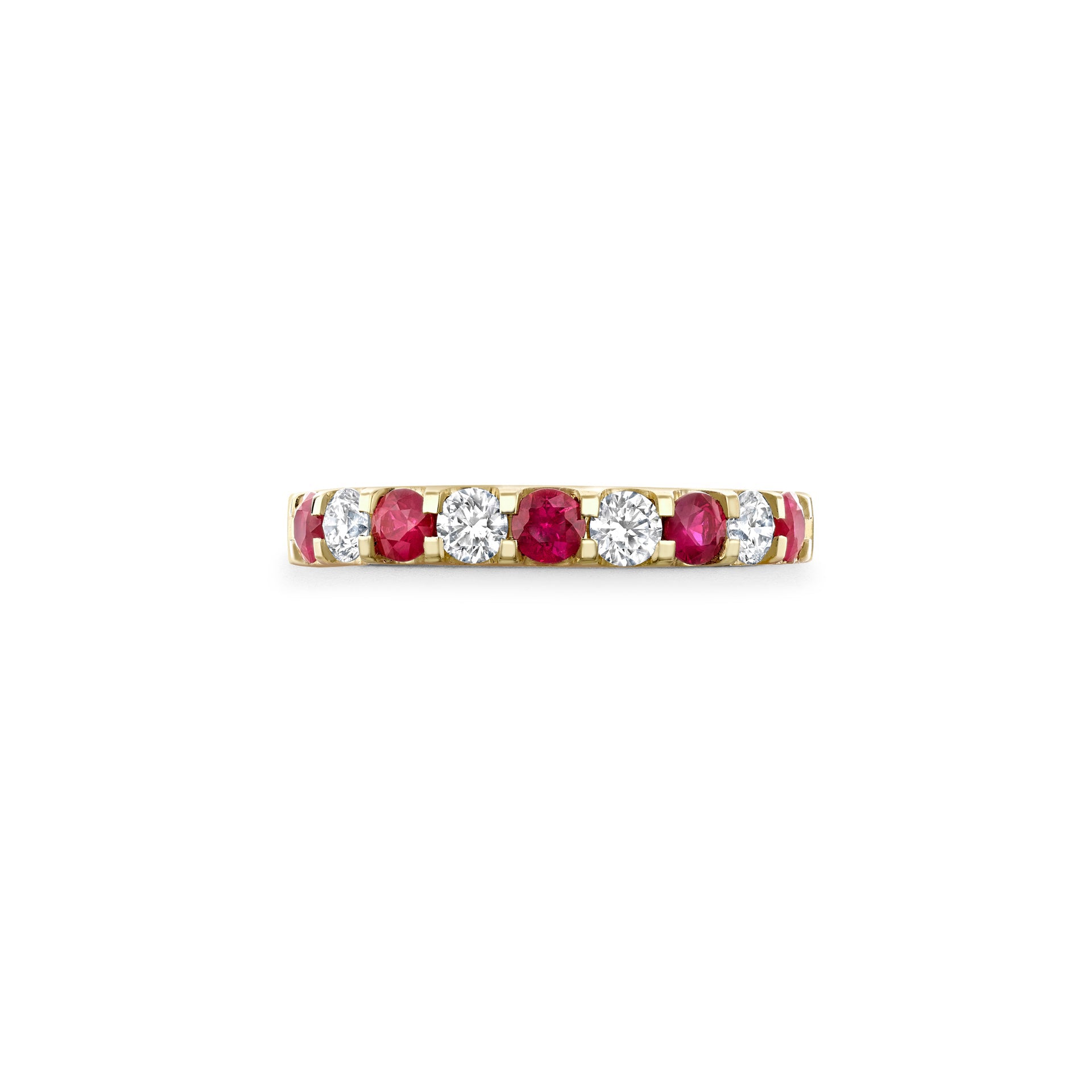 Classic Ruby and Diamond Yellow Gold Eternity Ring