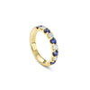 Classic Evermore Sapphire Diamond Yellow Gold Eternity Ring