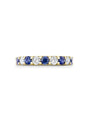 Classic Sapphire and Diamond Yellow Gold Eternity Ring