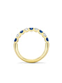 Classic Sapphire and Diamond Yellow Gold Eternity Ring