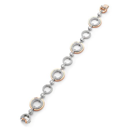 Roulette Pink Diamond Rose Gold and Platinum Bracelet