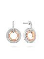 Roulette Pink Diamond Rose Gold and Platinum Earrings