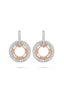 Roulette Pink Diamond Rose Gold and Platinum Earrings