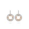 Roulette Pink Diamond Rose Gold and Platinum Earrings