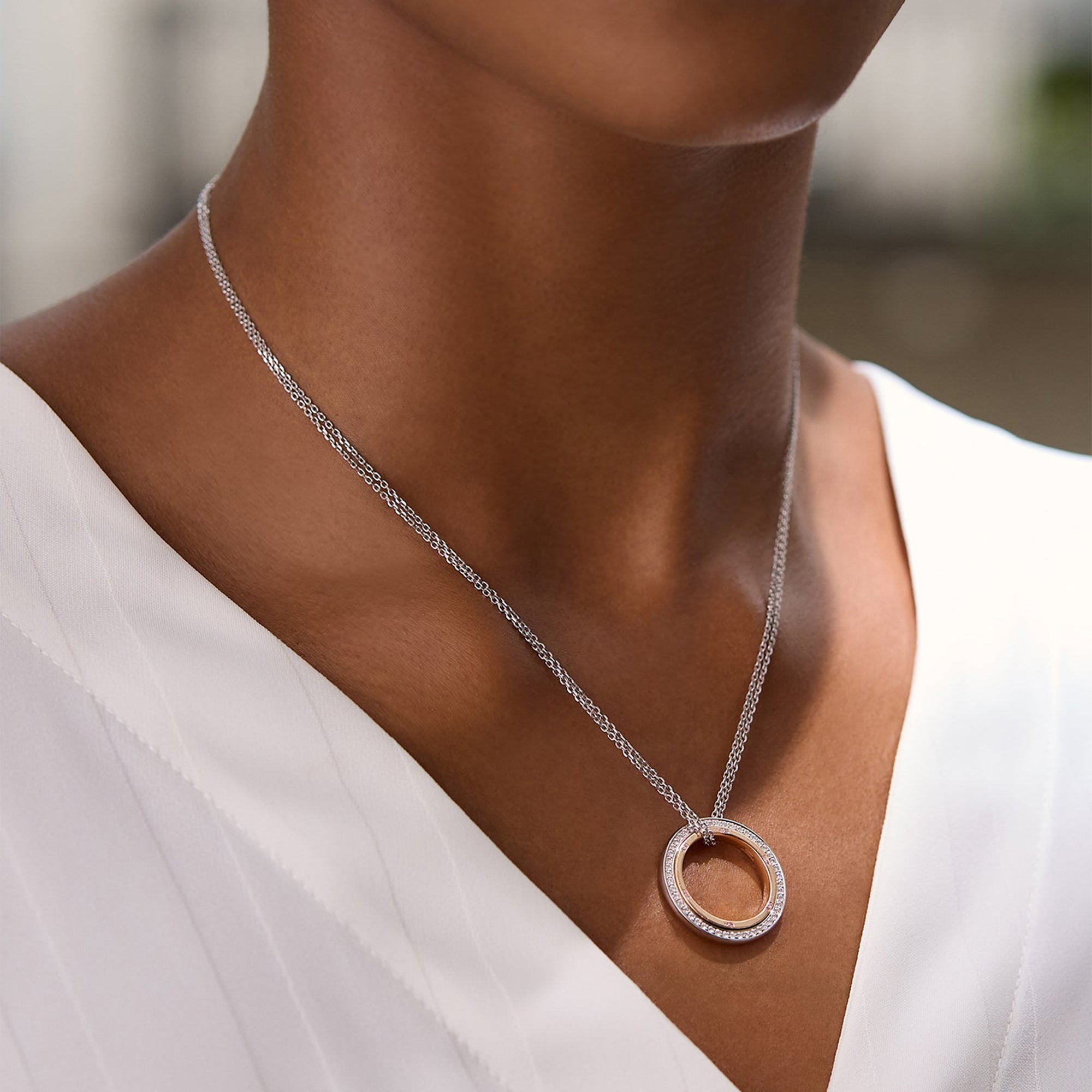 Roulette Pink Diamond Rose Gold and Platinum Pendant