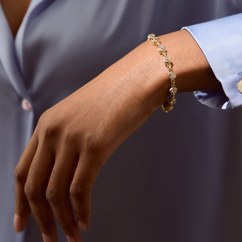 Florentine Brilliant Diamond Yellow Gold Bracelet