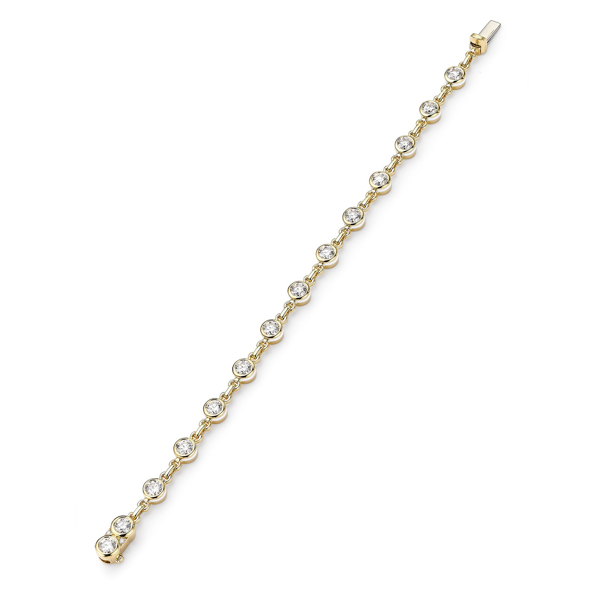 Florentine Brilliant Diamond Yellow Gold Bracelet