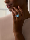 A Family Journey Geneva Aquamarine Platinum Ring