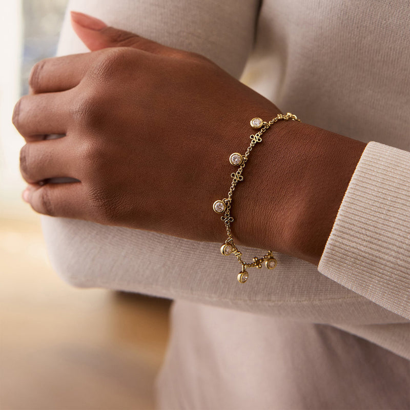 Beach Yellow Gold Diamond Bracelet