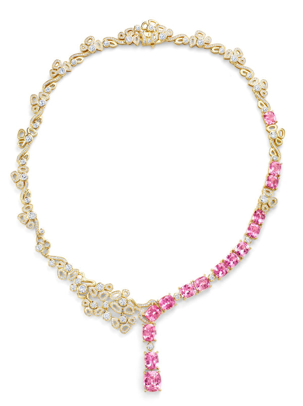 A Family Journey Barcelona Pink Sapphire Necklace