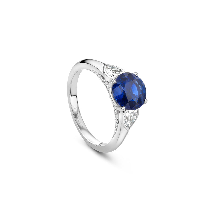 Trilogy Cupid Sapphire Platinum Ring | Boodles