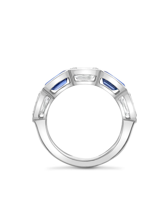 Classic Ashoka Sapphire Diamond Ring