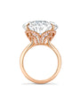 Classic Large Brilliant Cut Diamond Rose Gold Ring