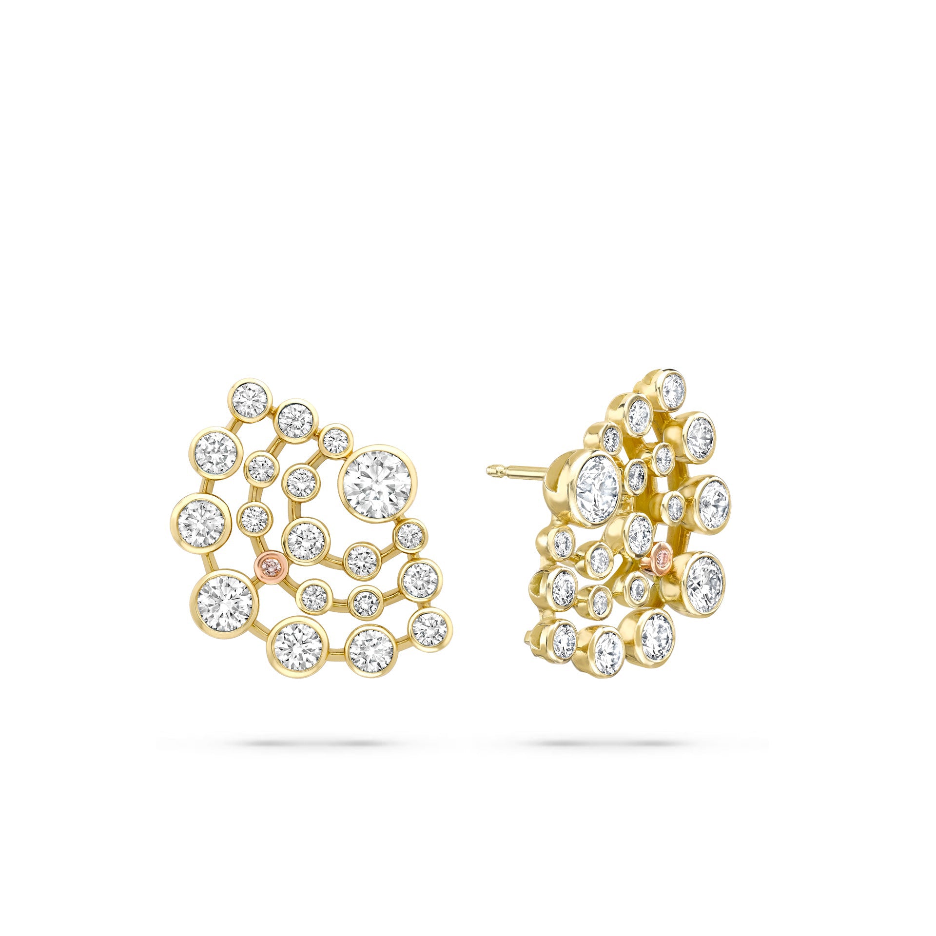 Raindance Chelsea Yellow Gold Diamond Earrings