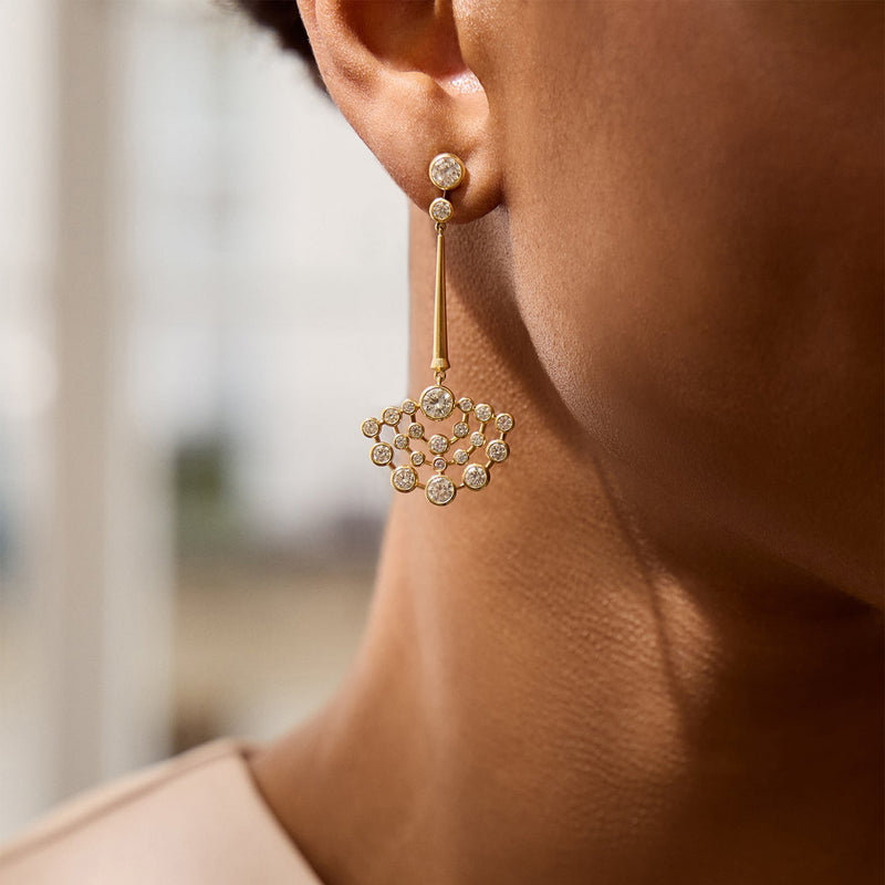 Raindance Chelsea Yellow Gold Diamond Drop Earrings