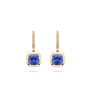 Florentine Dolce Vita Cushion Tanzanite Earrings