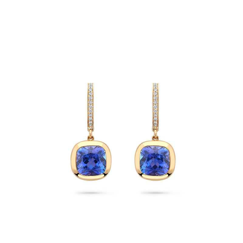 Florentine Dolce Vita Cushion Tanzanite Earrings