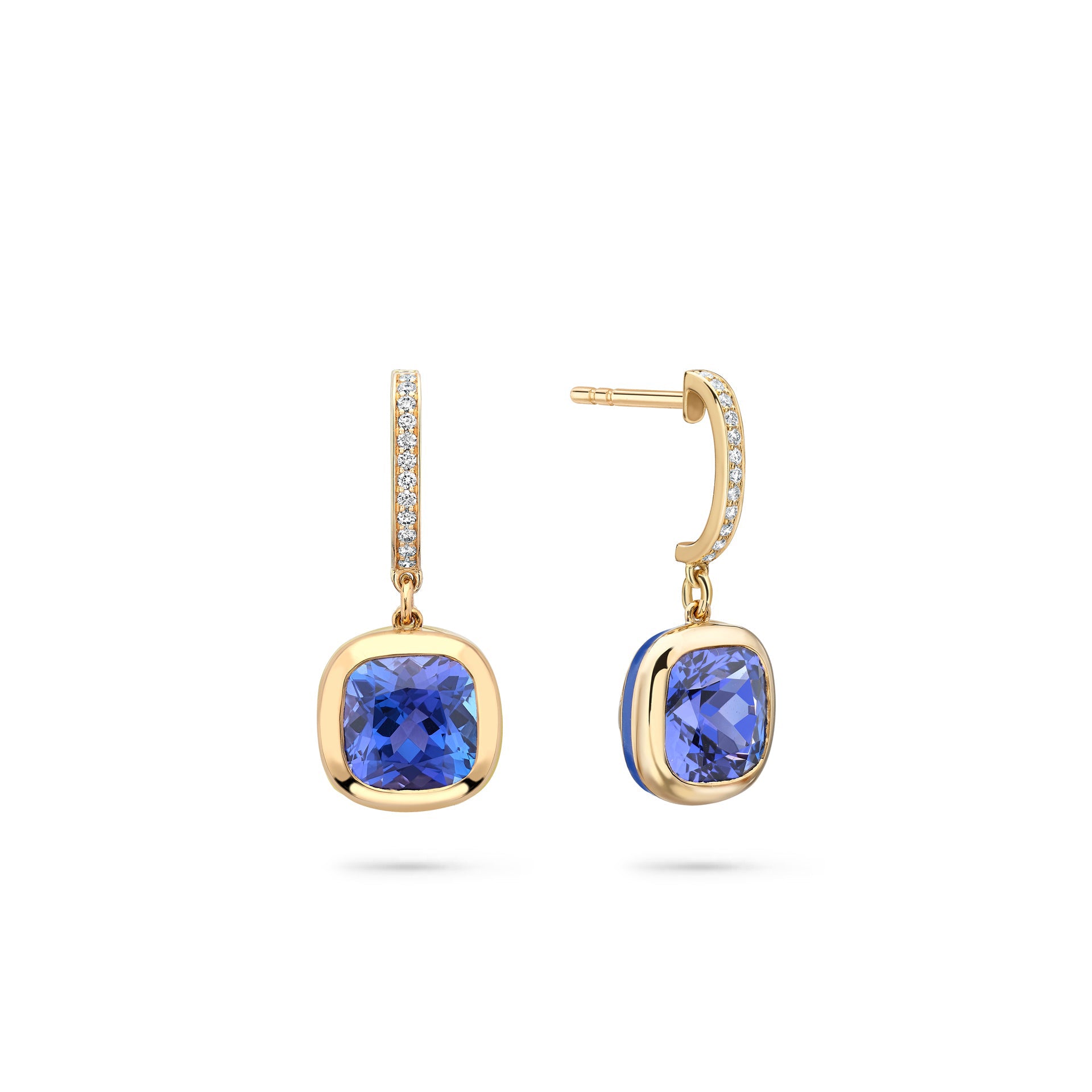 Florentine Dolce Vita Cushion Tanzanite Earrings