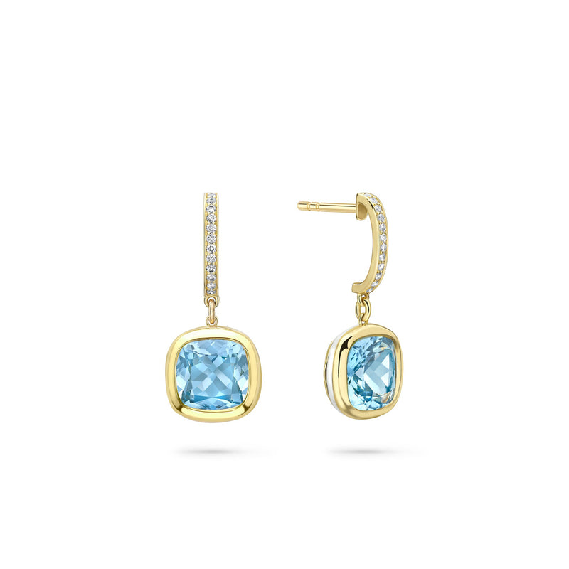 Florentine Dolce Vita Cushion Aquamarine Earrings