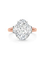 Peace of Mined Split Shoulder Oval Diamond Rose Gold Ring
