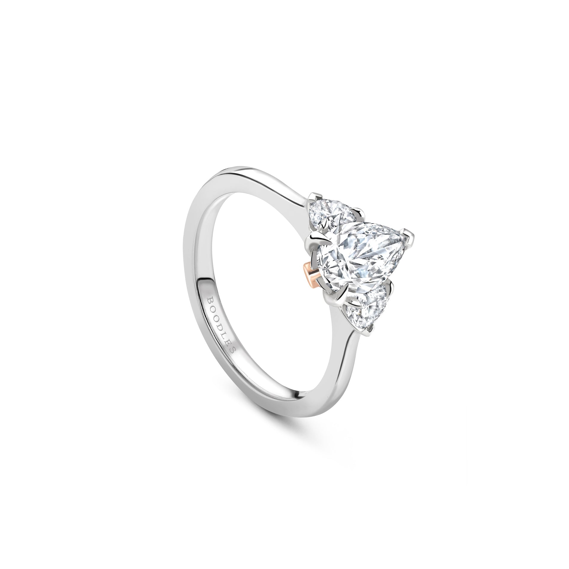 Harmony Trilogy Pear Diamond Platinum Ring