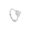 Harmony Trilogy Pear Diamond Platinum Ring