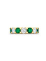 Classic Evermore Medium Emerald Diamond Yellow Gold Eternity Ring