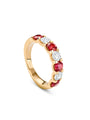 Classic Medium Ruby Diamond Yellow Gold Eternity Ring