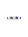 Classic Medium Sapphire Diamond Yellow Gold Eternity Ring