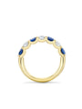 Classic Medium Sapphire Diamond Yellow Gold Eternity Ring