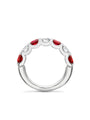 Classic Medium Ruby Diamond Platinum Eternity Ring