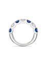 Classic Medium Sapphire Diamond Platinum Eternity Ring