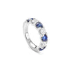 Classic Evermore Medium Sapphire Diamond Platinum Eternity Ring