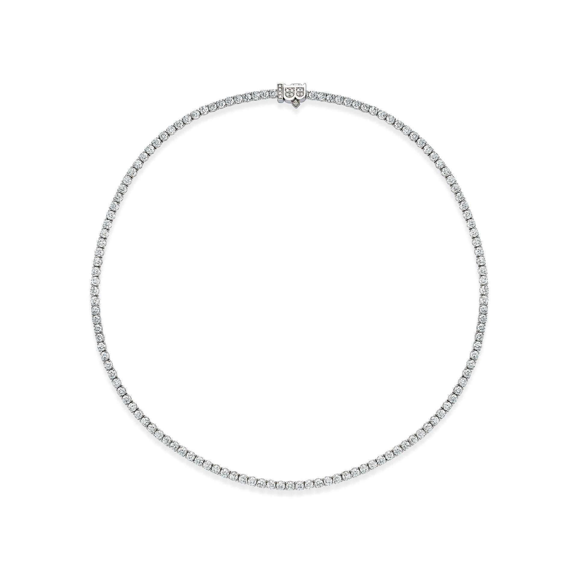 Classic Line Diamond Platinum Necklace