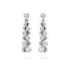 Over the Moon Diamond Platinum Drop Earrings