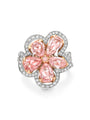 Flower Pink Diamond Platinum and Rose Gold Ring | Boodles