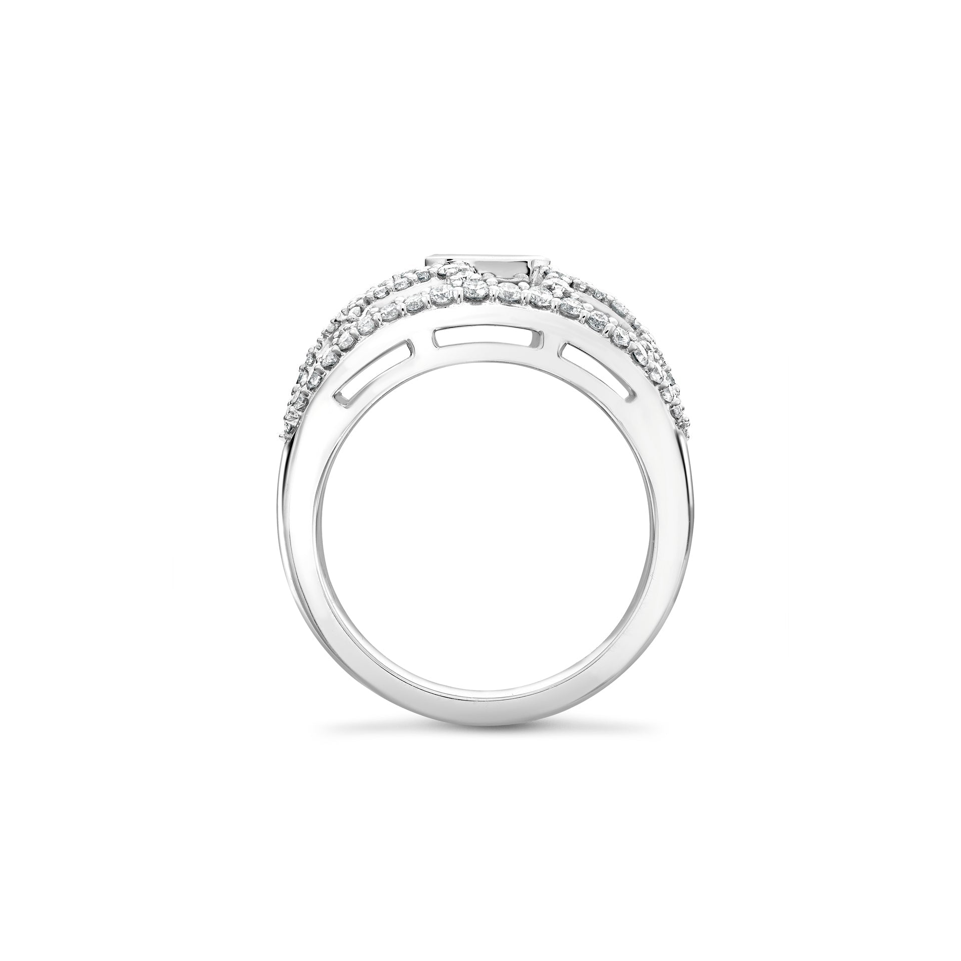 St. Tropez Blue Enamel Diamond Platinum Ring