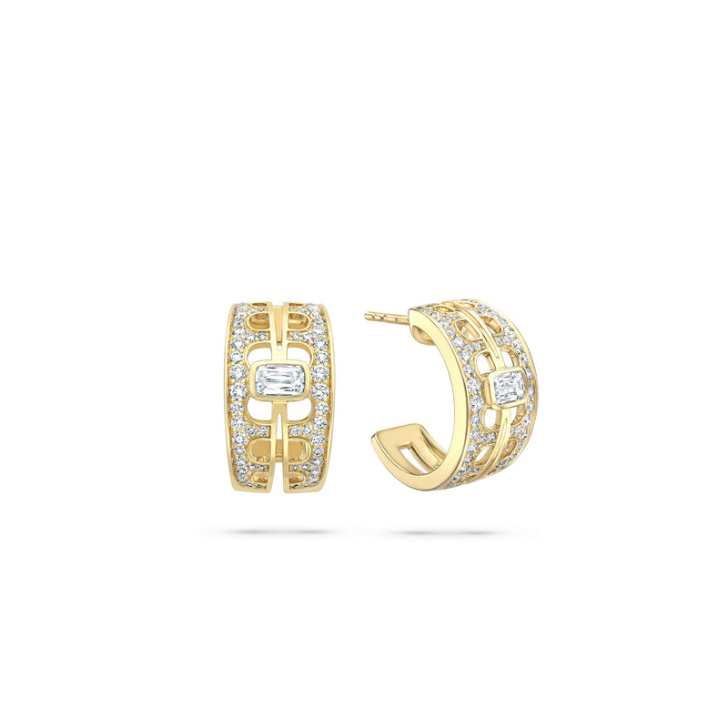 Boodles x The National Gallery Perspective Ashoka Yellow Gold Earrings | Boodles