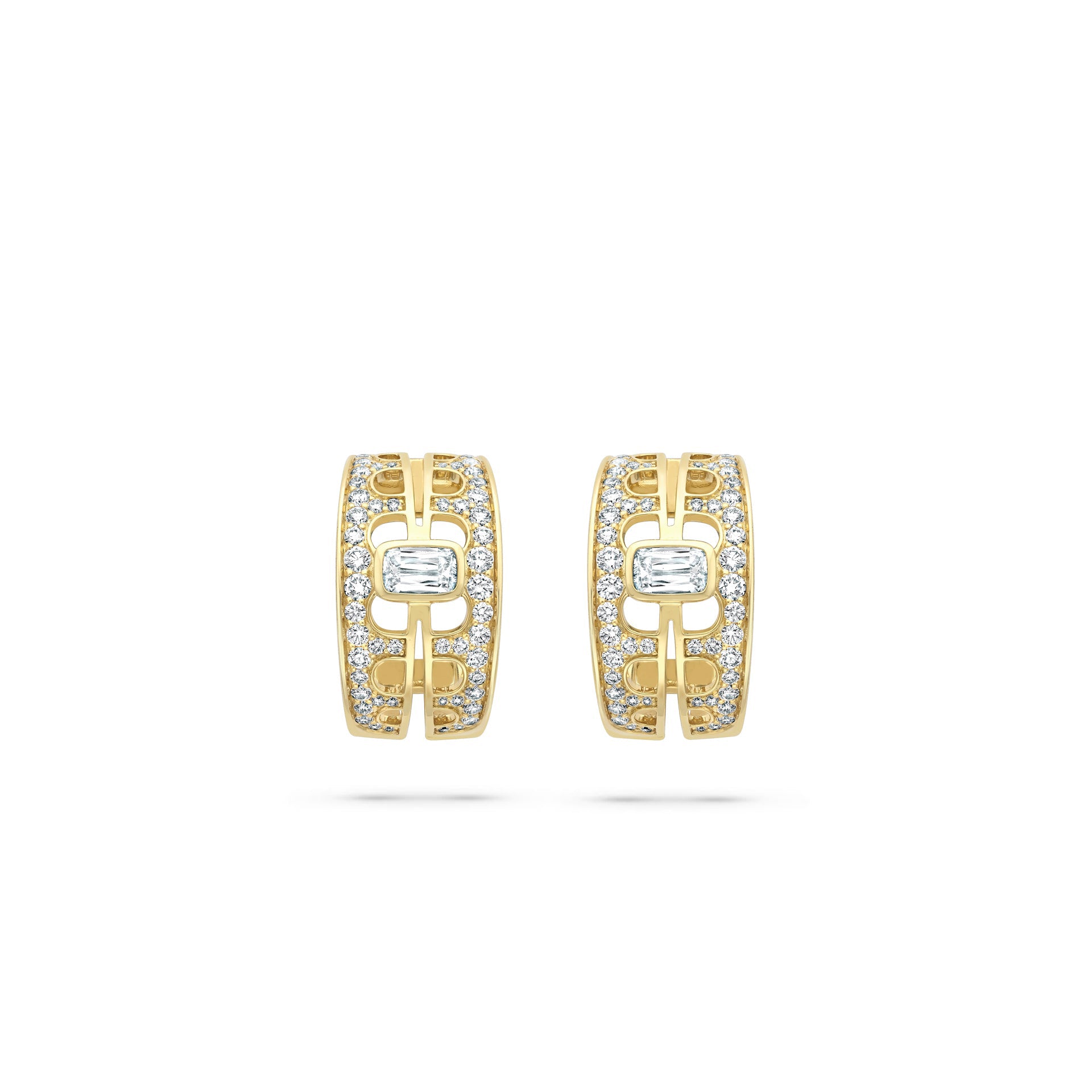 Boodles x The National Gallery Perspective Ashoka Yellow Gold Earrings | Boodles