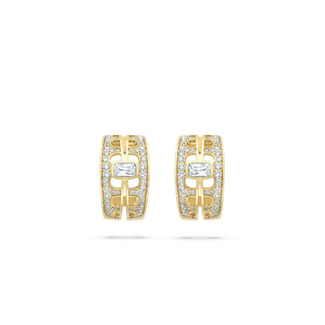 The National Gallery Perspective Ashoka Yellow Gold Earrings
