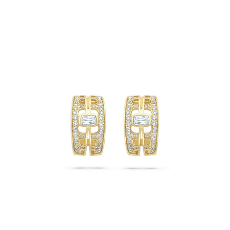 Boodles x The National Gallery Perspective Ashoka Yellow Gold Earrings | Boodles