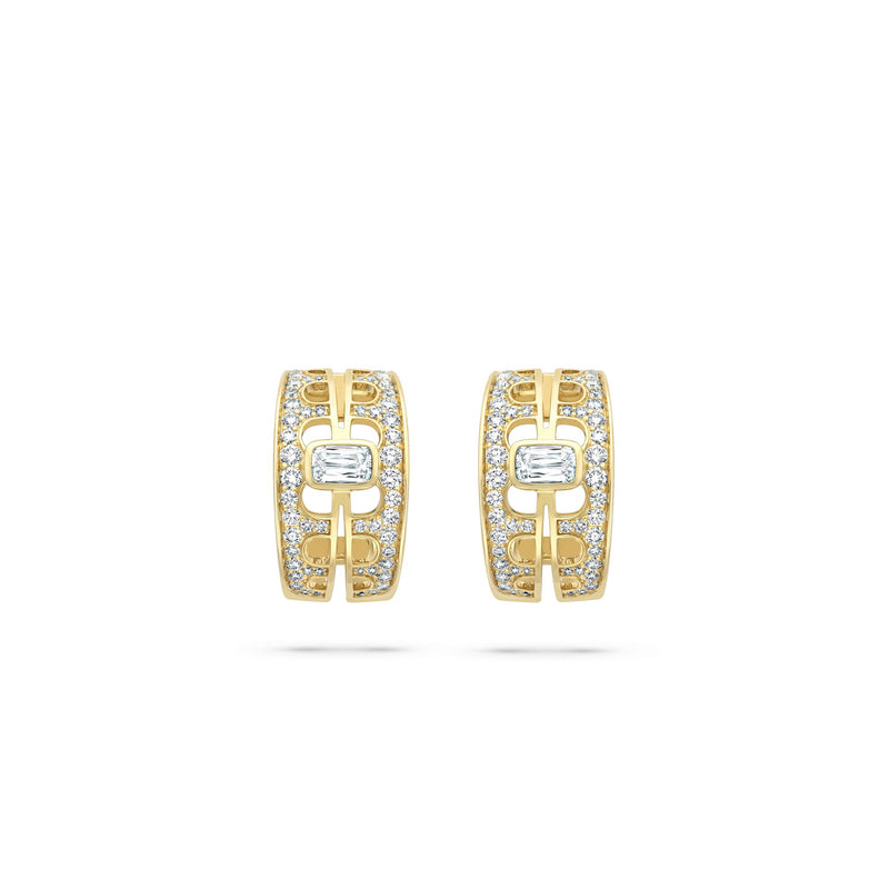 Boodles x The National Gallery Perspective Ashoka Yellow Gold Earrings | Boodles