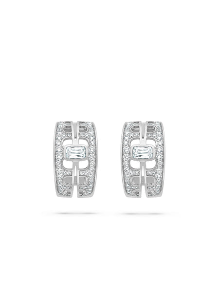 The National Gallery Perspective Ashoka Platinum Earrings