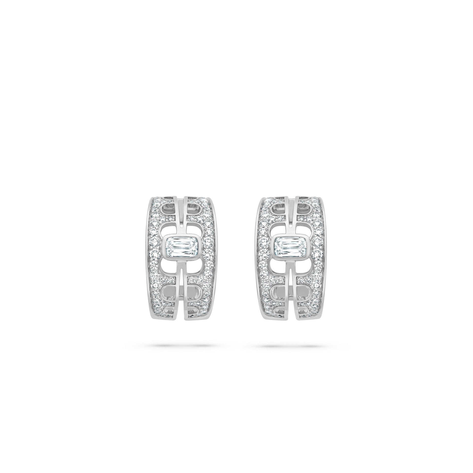 The National Gallery Perspective Ashoka Platinum Earrings