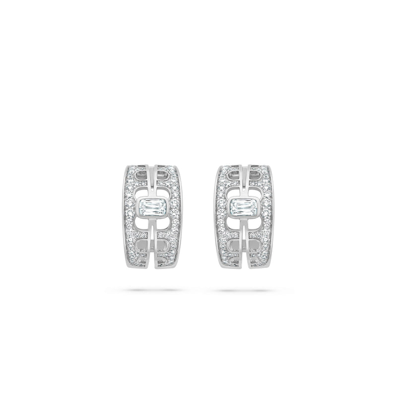 The National Gallery Perspective Ashoka Platinum Earrings